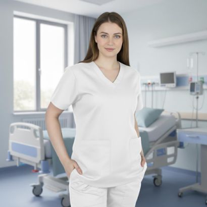 صورة سكراب طبي نسائي لون أبيض