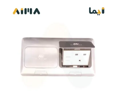 صورة فيش أرضي ثنائي 2 كهرباء و 2 انترنت