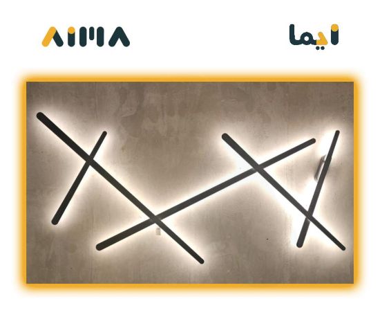 صورة جدارية خمس قطع اسود كبيرة 3000 كلفن