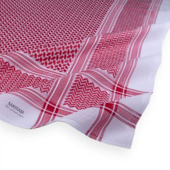 صورة شماغ البسام ماي فير الاحمر الغامق