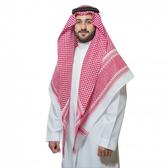 صورة شماغ البسام الختم الاسود الانجليزي