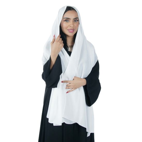 صورة طرحة ملونة لون سادة سكري