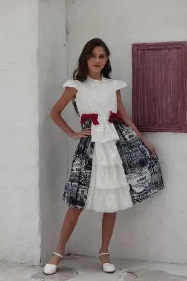 صورة فستان اطفال بناتي طبقات ناعم