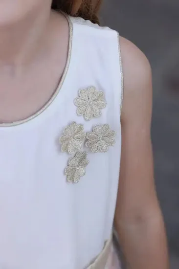 صورة فستان بناتي كت مشجر من الاسفل