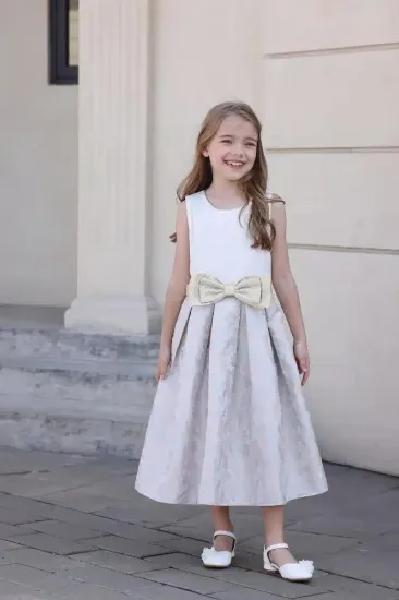 صورة فستان بناتي كت مشجر من الاسفل