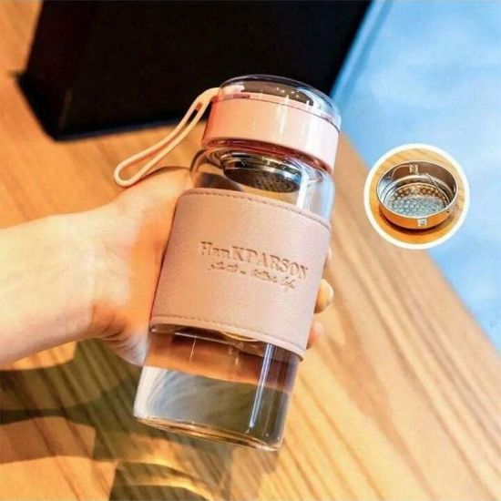 صورة كوب شاي زجاجي محمول 340 مل