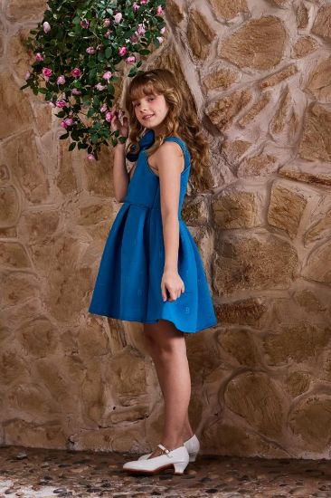 صورة فستان بناتي فيونكه على الكتف 7004