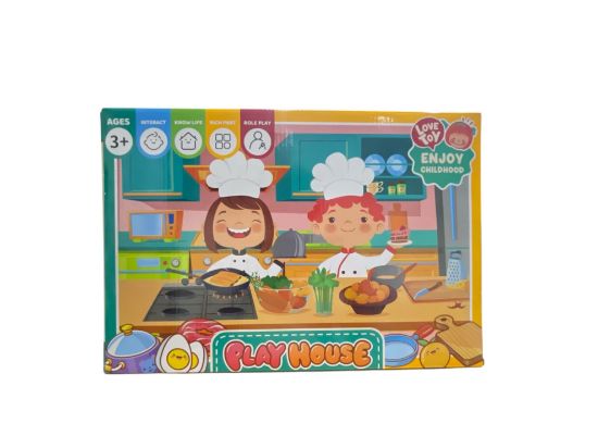 صورة مجموعة ألعاب أدوار تحاكي المطبخ والشواء.