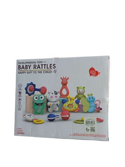 صورة مجموعة من خشخيشات الأطفال وألعاب التسنين
