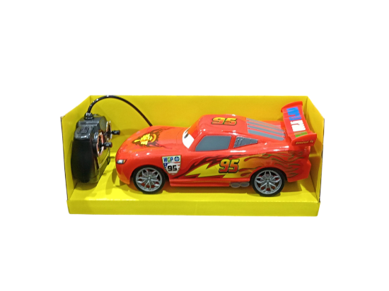 صورة سيارة لعبة بجهاز تحكم عن بعد، مستوحاة من شخصية برق بنزين من فيلم "كارز