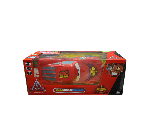 صورة سيارة لعبة بجهاز تحكم عن بعد، مستوحاة من شخصية برق بنزين من فيلم "كارز