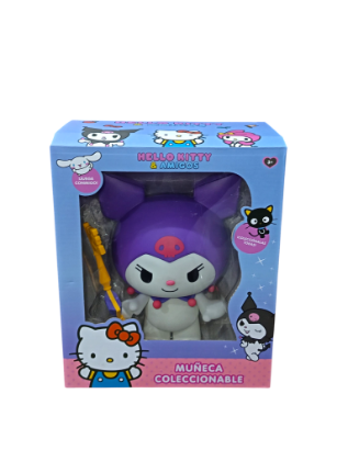 صورة كورومي، شخصية معروفة من سانريو تتميز بلونها الأرجواني وقبعة الجمجمة