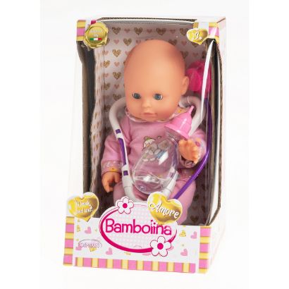 صورة هذه دمية بامبولينا أموري "Drink N Wet" مع سماعة طبيب.