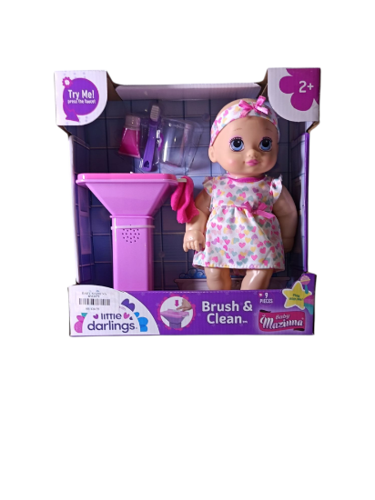 صورة هذه لعبة "بيبي مزيونة ليتل دارلينجز برش آند كلين من بيبي 25 سم