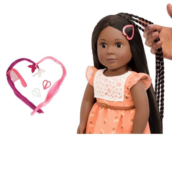 صورة دمية "أور جينيريشن" ذات شعر طويل، وتحديداً من مجموعة "هيرجرو" التي تتميز بشعرها الطويل القابل للنمو