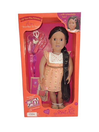 صورة دمية "أور جينيريشن" ذات شعر طويل، وتحديداً من مجموعة "هيرجرو" التي تتميز بشعرها الطويل القابل للنمو