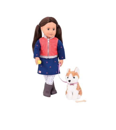 صورة اور جينيريشن دميه ليزلي و الجرو هاسكي 45سم