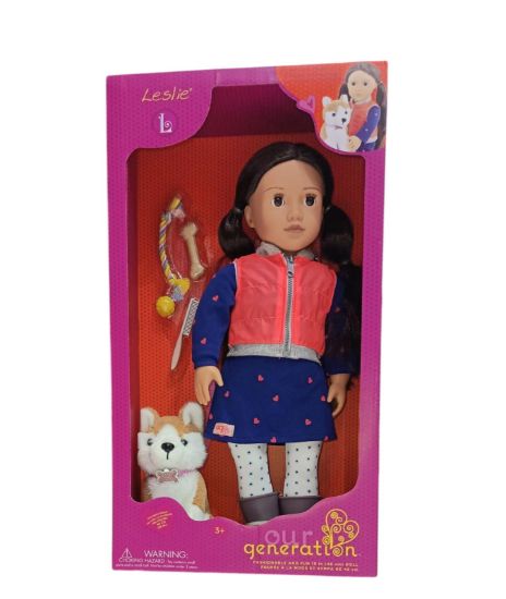 صورة اور جينيريشن دميه ليزلي و الجرو هاسكي 45سم