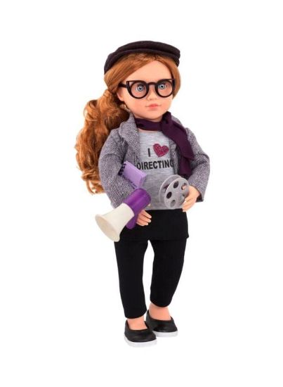 صورة دمية صانعة أفلام يبلغ طولها 18 بوصة وتأتي مع قصة وملحقات.