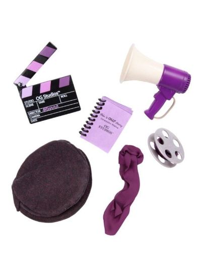 صورة دمية صانعة أفلام يبلغ طولها 18 بوصة وتأتي مع قصة وملحقات.