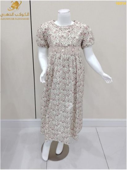 صورة فستان بناتي صيفي مزهر بقصة مريحة – موديل 16014