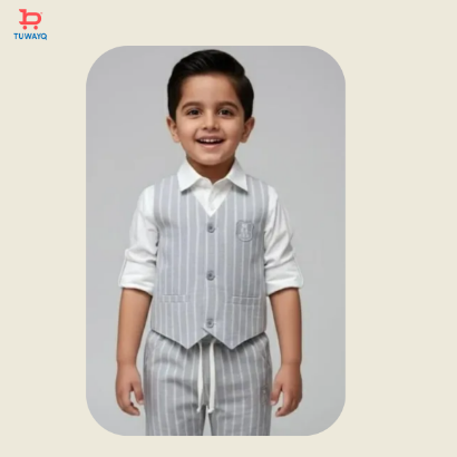 صورة بنطلون ولادي مقلم 4172