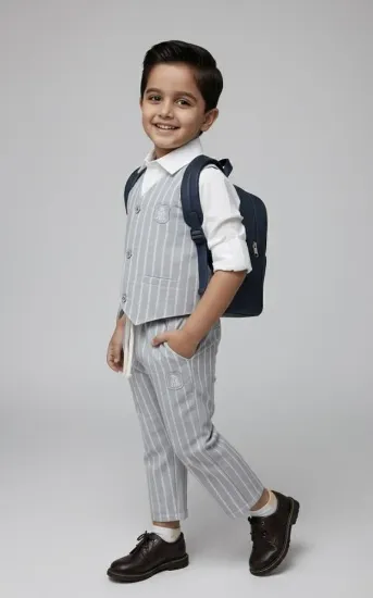 صورة بنطلون ولادي مقلم 4172