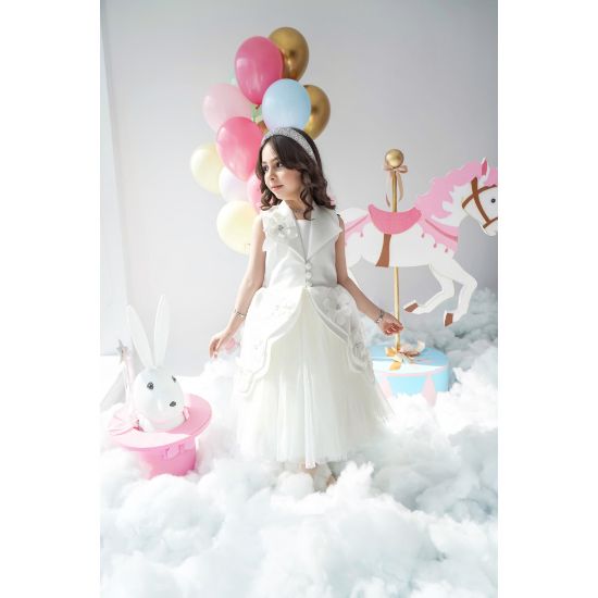 صورة فستان بناتي إطلالة ملائكية للمناسبات بلونين - M3720