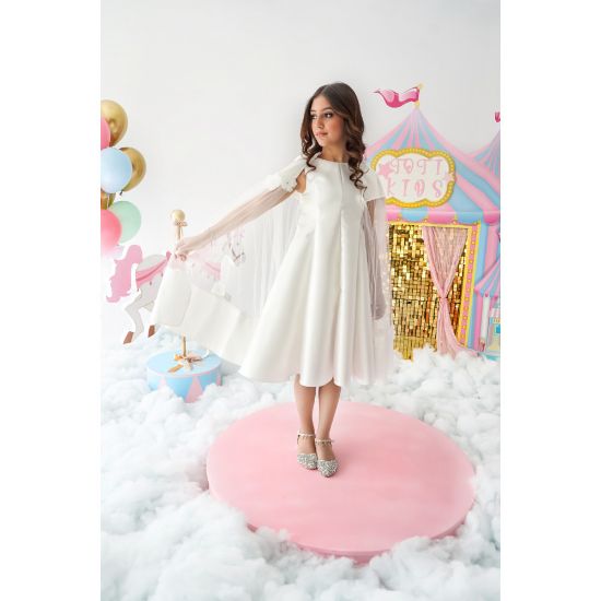 صورة فستان بناتي فراشة سكري - m3626