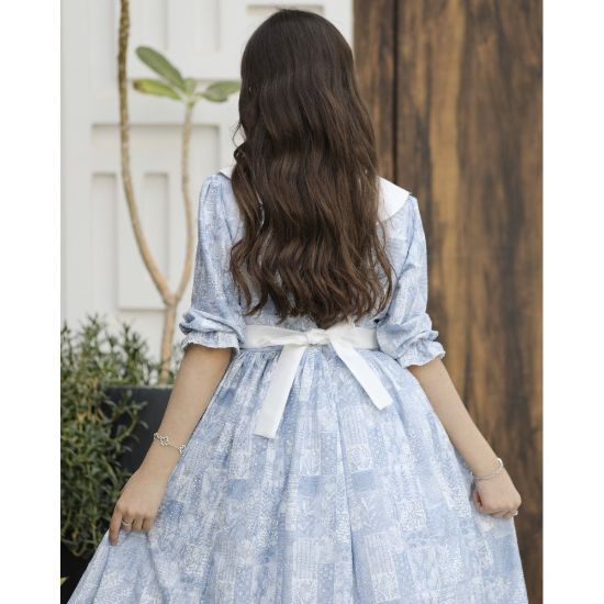 صورة فستان بناتي فاخر مرصع بالفصوص اللامعة | سحر السماء حين تعانق النجوم - 1156