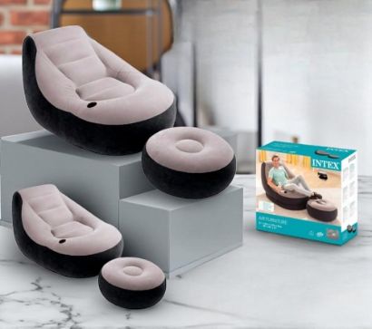 صورة كرسي مريح مع مسند رجل