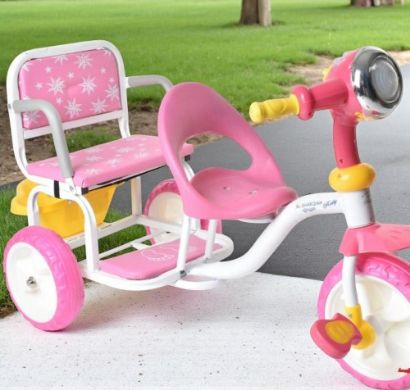 صورة دراجة اطفال بمقعدين وثلاث عجلات جملة