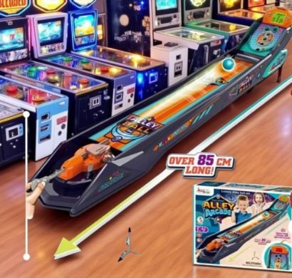 صورة لعبة أطفال بولينج بلاستيكية رماية بالأصابع 8 قطع