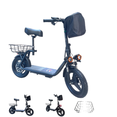 صورة سكوتر بسلة خلفية مع شنطة أمامية 14 انش