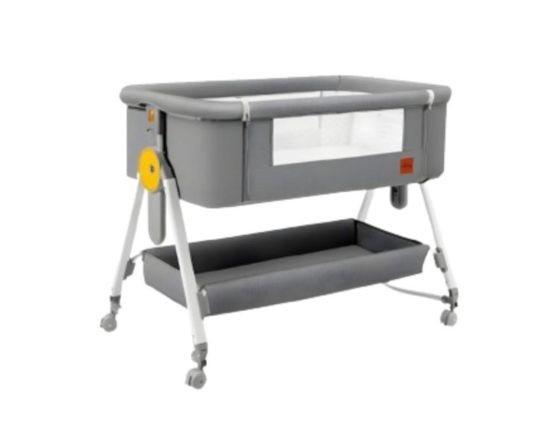 صورة سرير أطفال محمول هزاز قابل للتعديل مع ناموسية