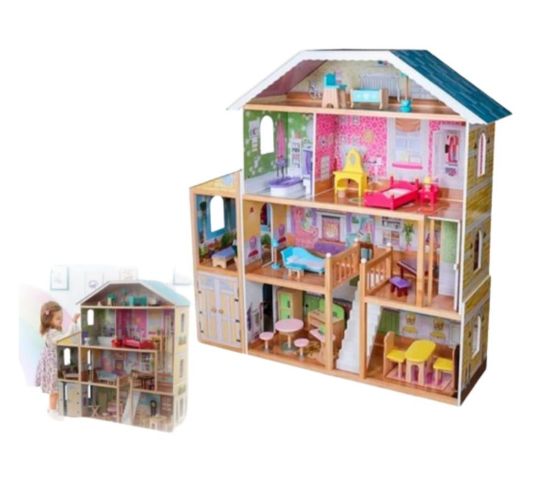 صورة لعبة بيت تركيب خشبي للأطفال 123X119X33 سم