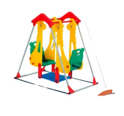 صورة مرجيحة اطفال نفرين بأربع علاقات بشكل زرافة