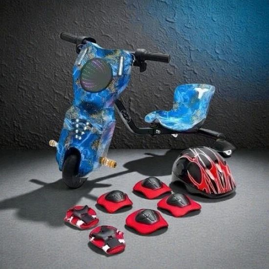 صورة سكوتر درفت صغير بطبعة بحرية للمغامرة 36 فولت بثلاث عجلات