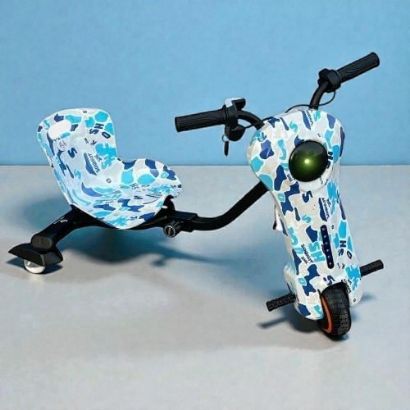 صورة سكوتر درفت صغير ذكي بطبعات زرقاء 36 فولت بثلاث عجلات