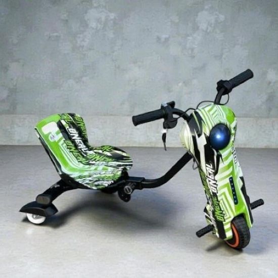 صورة سكوتر درفت صغير ذكي بطبعات خضراء 36 فولت بثلاث عجلات