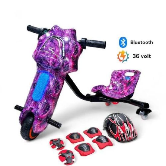 صورة سكوتر درفت صغير مميز بطبعات موف 36 فولت بثلاث عجلات