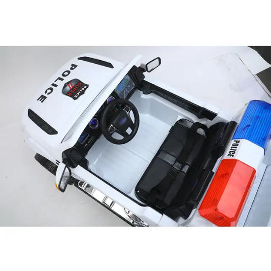 صورة سيارة شرطة اطفال كهربائي بمحركين 12 فولت