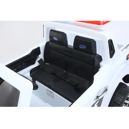 صورة سيارة شرطة اطفال كهربائي بمحركين 12 فولت