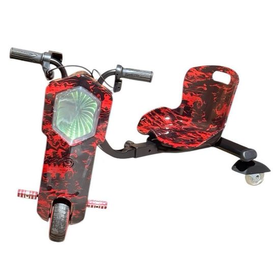 صورة سكوتر درفت صغير حمراء جميلة 36 فولت بثلاث عجلات