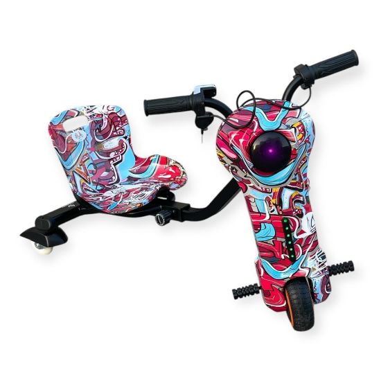 صورة سكوتر درفت صغير بطبعات ملونة رائعة 36 فولت بثلاث عجلات