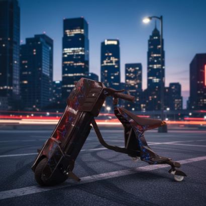 صورة سكوتر درفت أسود جالس 36 فولت (كبير)