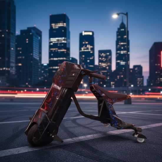 صورة سكوتر درفت أسود جالس 36 فولت (كبير)