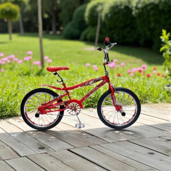 صورة ‍♂️ دراجة هوائية باللون الأحمر – مقاس 20