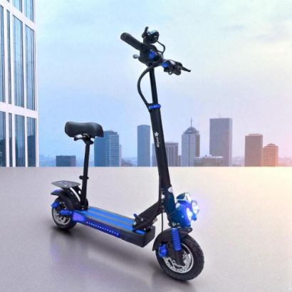 صورة سكوتر رياضي كهربائي بكرسي وإضاءة LED