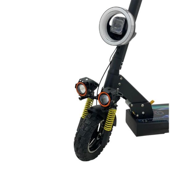 صورة سكوتر كهربائي رياضي بمقعد وإضاءة LED متعددة